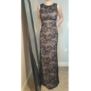 Black Lace Evening Gown